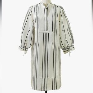 APIECE APART Isola Black White Striped Popover Tunic Shirt Dress